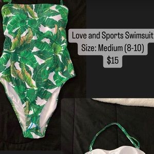 Love and sports Swimsuit, Size: Medium